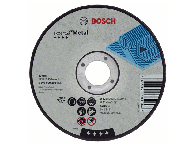 Круг отрезной 125х2.5×22.2 мм для металла Expert BOSCH