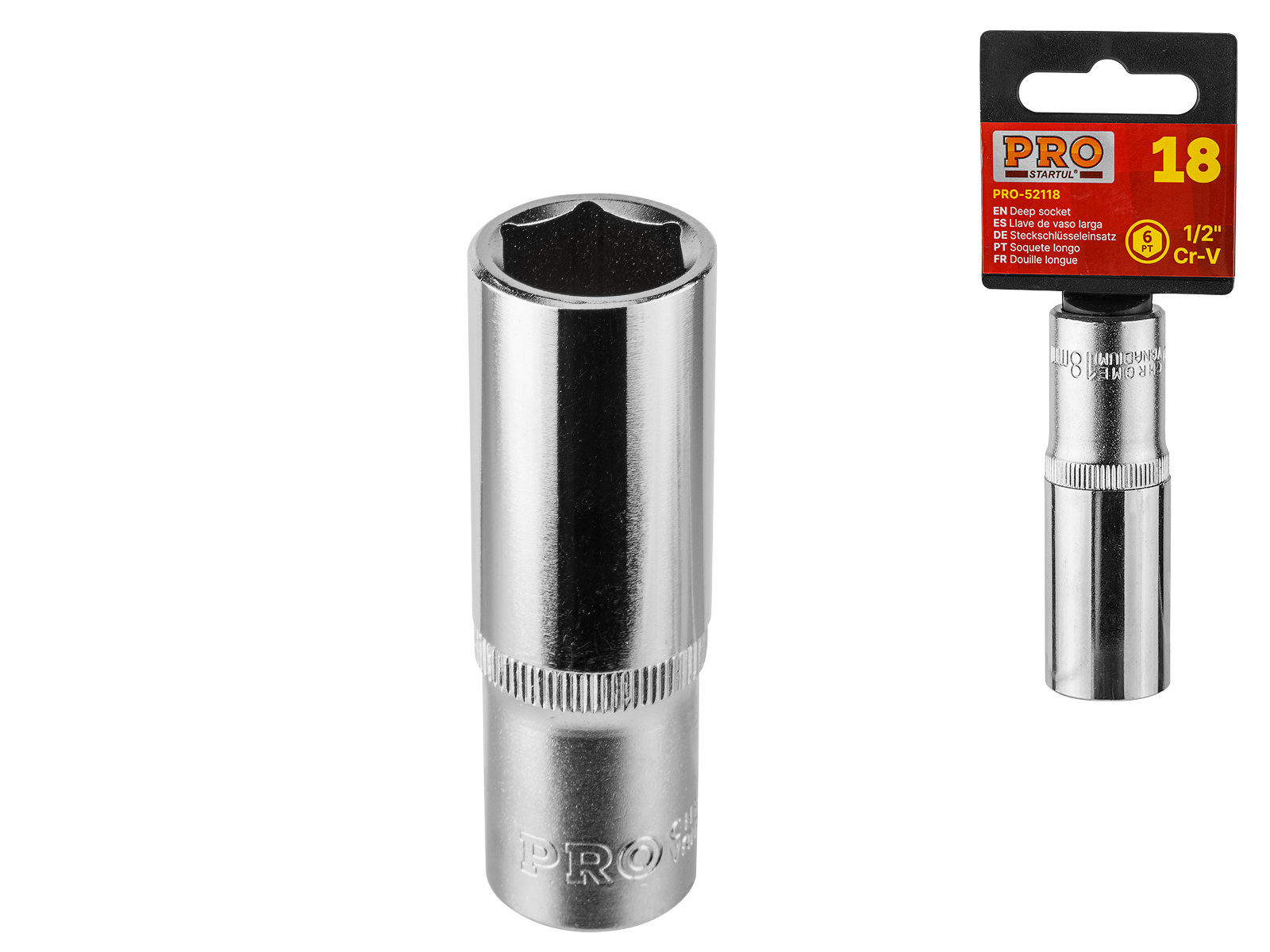 Головка 1/2″ 17мм 6гр. глубокая PRO STARTUL (PRO-52117)