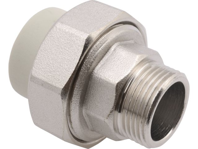 Американка ПП нар. 25х3/4″, сер. FV Plast