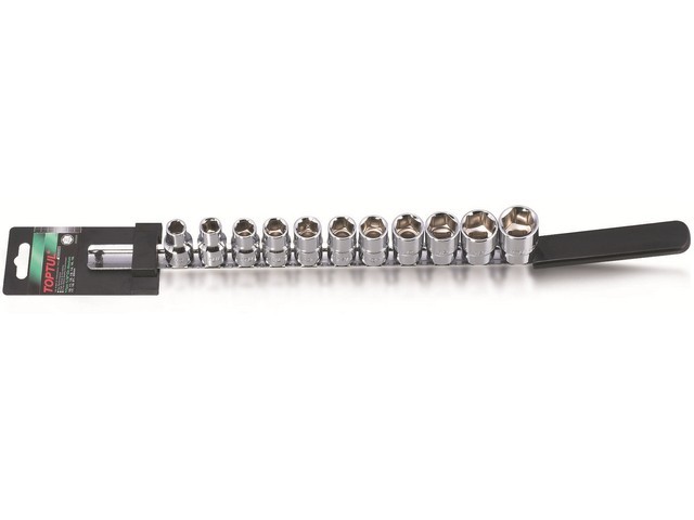 Набор головок 1/2″ 10-22мм 6гр. 11шт на подвесе TOPTUL