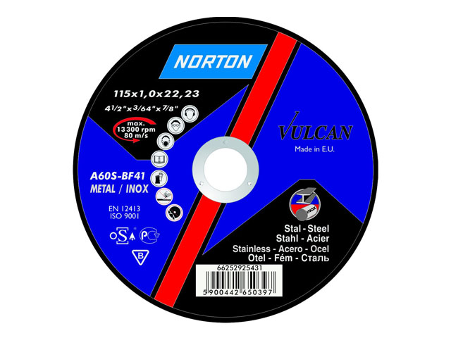 Круг отрезной 125х2.5×22.2 мм для металла Vulcan NORTON