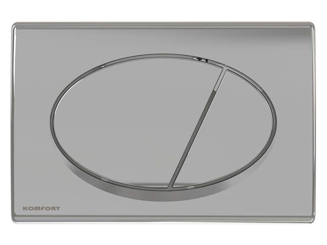 Кнопка для инсталляции (хром — глянцевая), Komfort