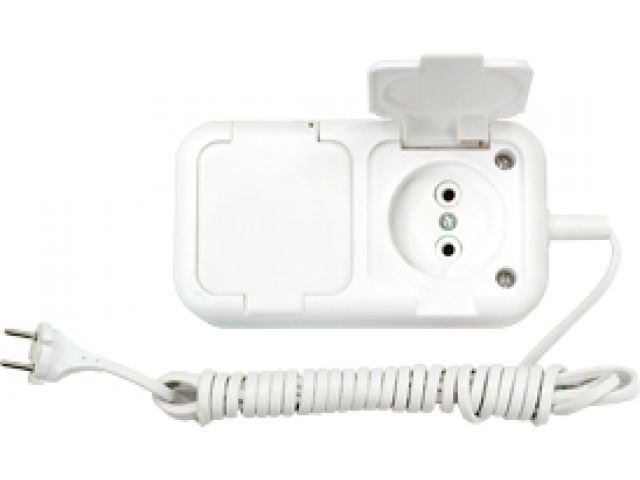 Удлинитель-шнур 3,5м (2 роз., 1.5кВт, б/з, ПВС 2×0,75) Bylectrica