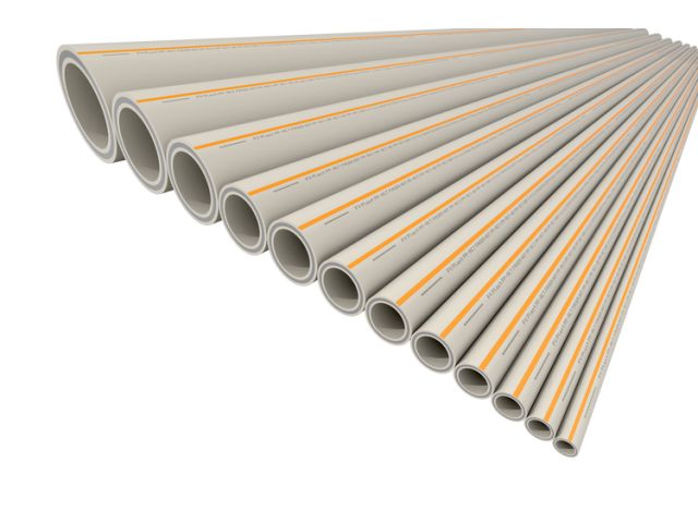 Труба ПП базальтоволокно 25×3,5 SDR 7,4/S3,2, PN28 сер. 2м, FV Plast