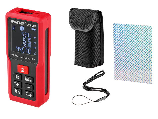Дальномер лазерный WORTEX LR 8001 в кор., 0.05 — 80 м, +/- 2 мм/м