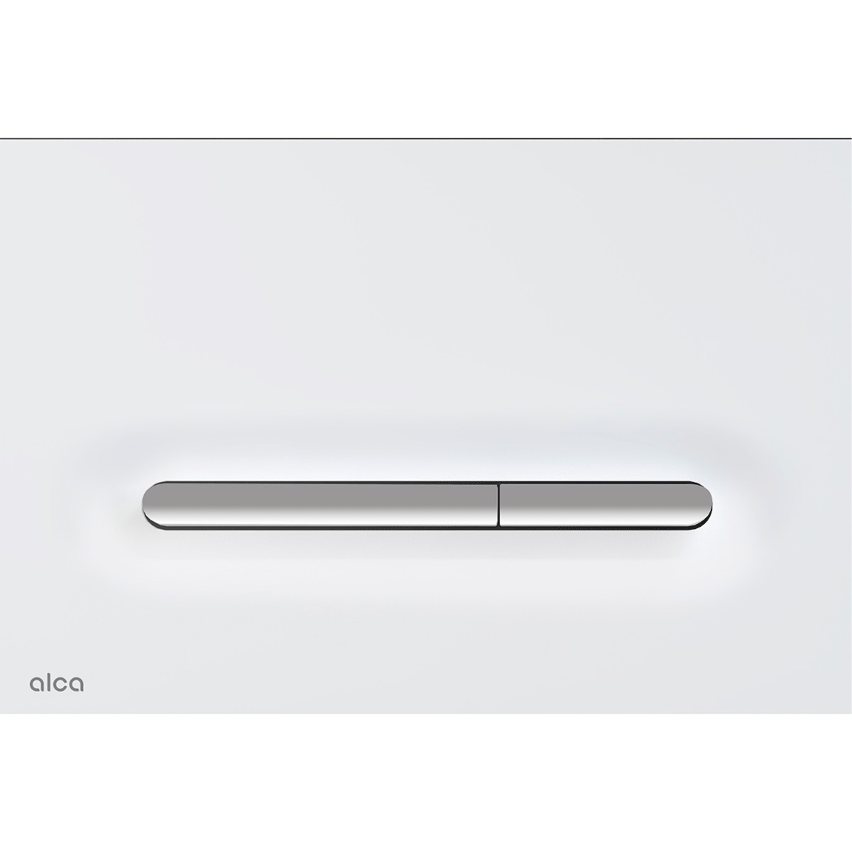 Кнопка управления для скрытых систем инсталляции, Linka (белый-мат/xром-глянец), Alca