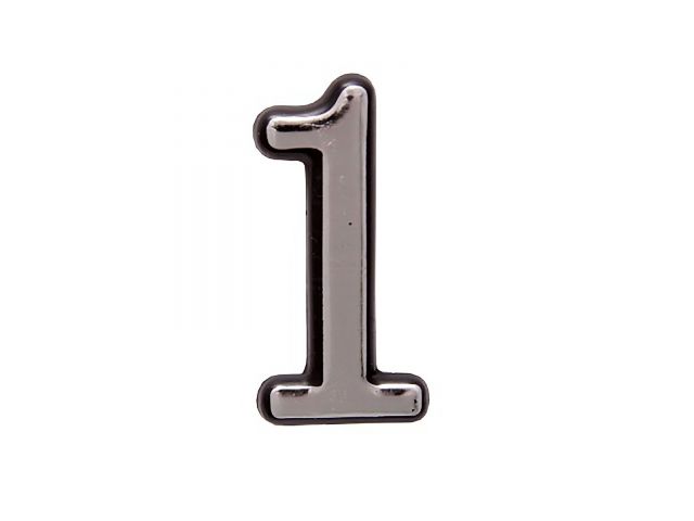 Цифра дверная АЛЛЮР пластик «1» хром