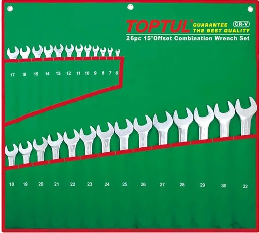 Набор ключей комбинир. 6-32мм 26шт TOPTUL