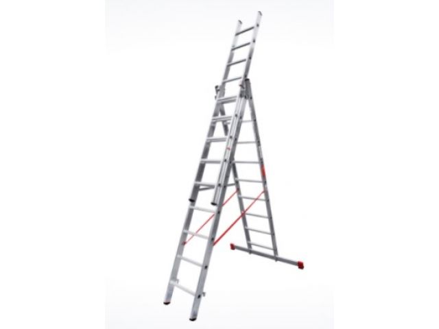 Лестница алюм. 3-х секц. 236/562/250 см 3х9 ступ. 15,9 кг  NV3230 Новая Высота