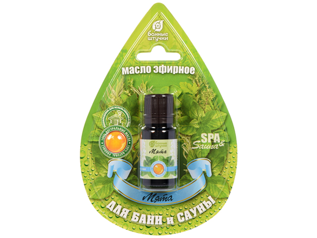 Эфирное масло «Мята», 10 мл, в блистере в форме капли, «Банные штучки»