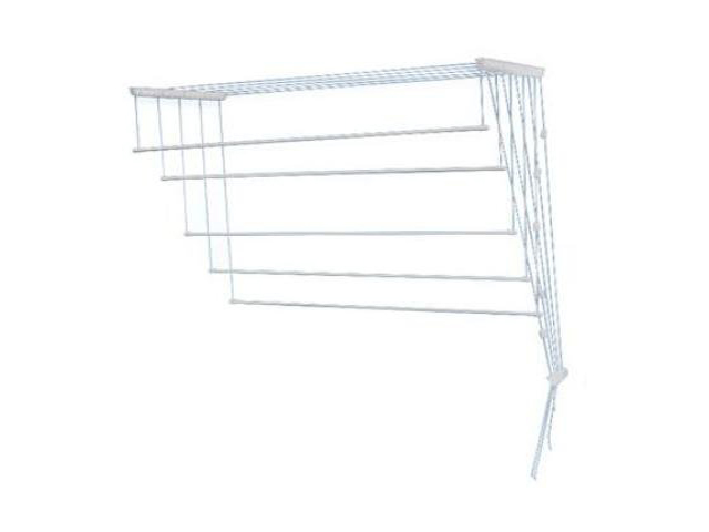 Сушилка для белья потолочная стальная 1,4 м, 5 стержней, белая, PERFECTO LINEA