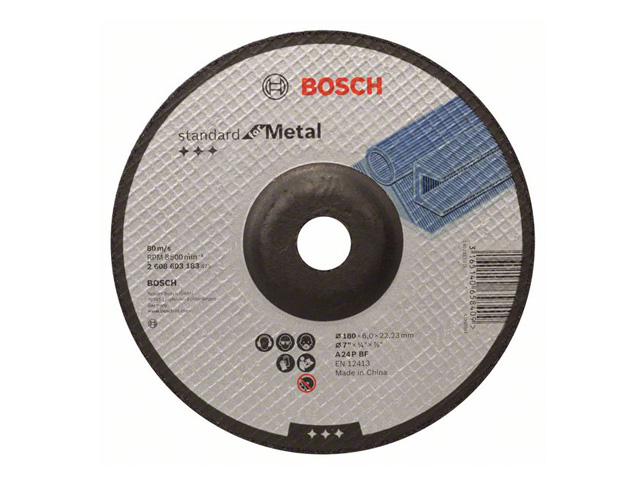 Круг обдирочный 180х6×22.2 мм для металла Standart BOSCH