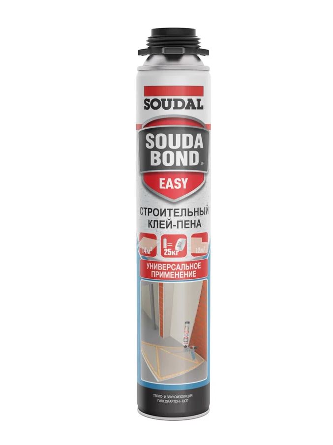 Клей-пена полиуретановая пистолетная «Soudal»Soudabond Easy » 750 мл