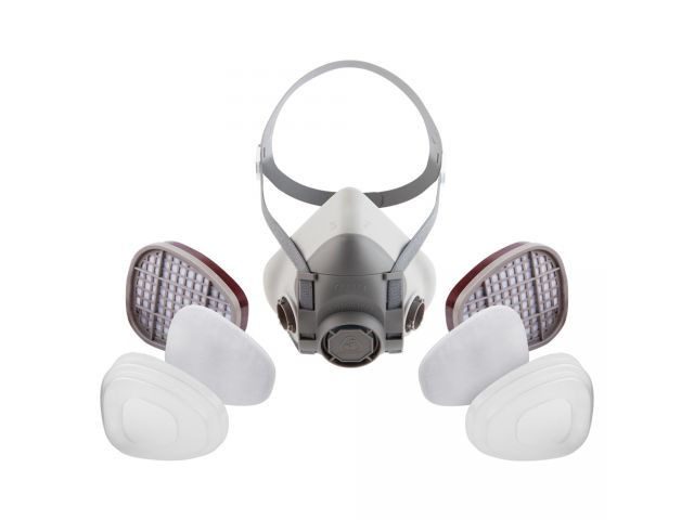 Полумаска 5500Р с фильтрами 6510 А1 с предфильтрами и с держателями Jeta Safety (комплект)