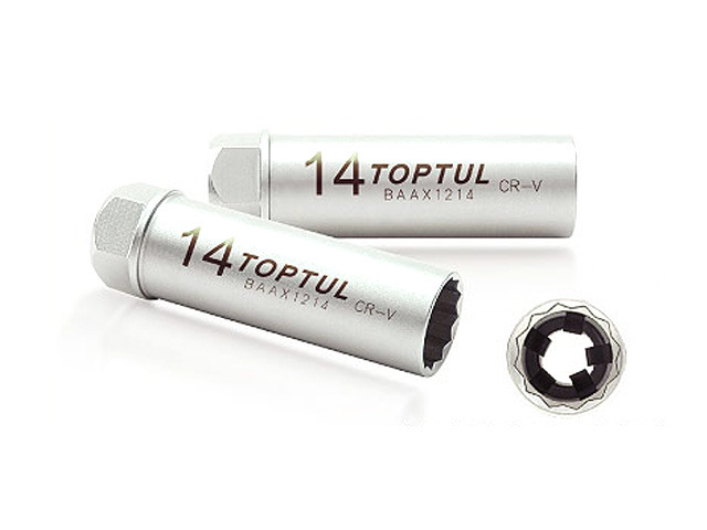 Головка свечная 3/8″ 14мм TOPTUL