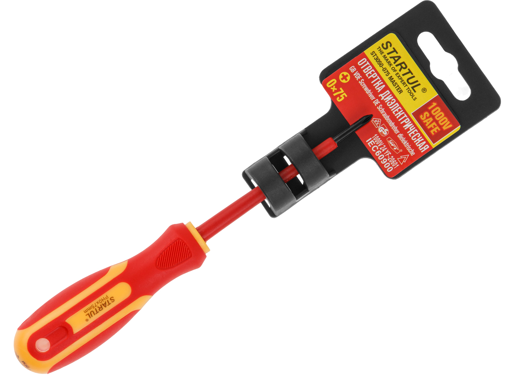 Отвертка «+» №0 75мм диэлектрическая PH STARTUL MASTER (ST3050-075)