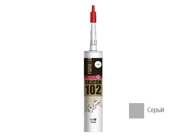 Герметик силиконовый санитарный FOME FLEX «SANITARY SILICON 102» (сер.) 310мл