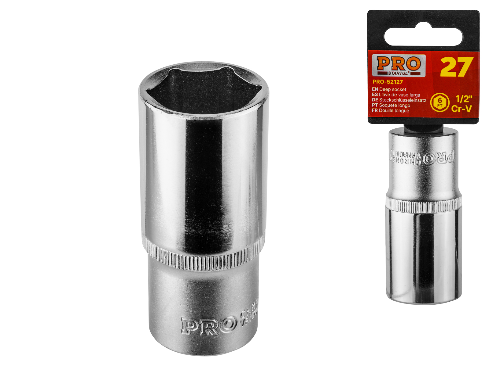 Головка 1/2″ 24мм 6гр. глубокая PRO STARTUL (PRO-52124)