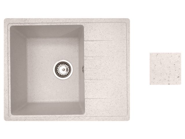 Мойка кухонная из искусственного камня PLATINUM песочный 570х465 мм, AV Engineering
