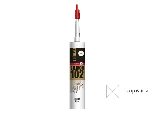 Герметик силиконовый санитарный FOME FLEX «SANITARY SILICON 102» (прозр.) 310мл
