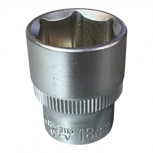 Головка торцевая 3/8" 6гр. 18мм L30мм CrV "H-D"