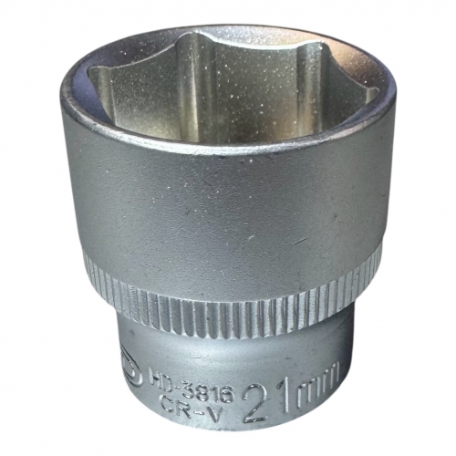 Головка торцевая 3/8" 6гр. 21мм L32мм CrV "H-D"