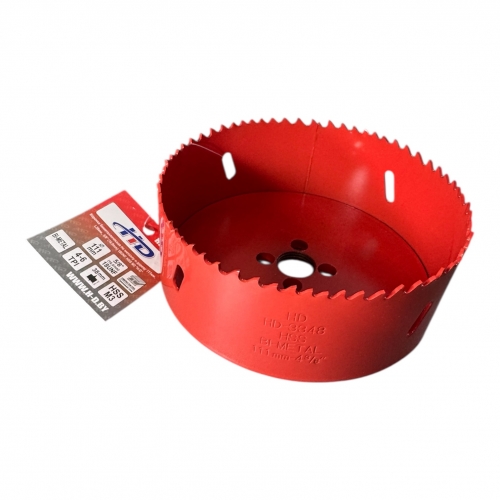 Коронка биметаллическая по металлу и дереву 111мм., L38мм., 5/8"-18UNF, HSS M3 "H-D"