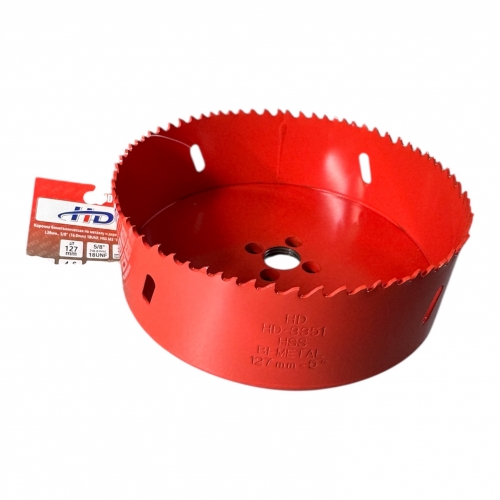 Коронка биметаллическая по металлу и дереву 127мм., L38мм., 5/8"-18UNF, HSS M3 "H-D"