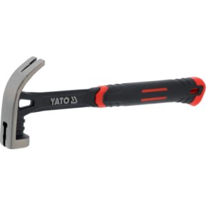 Молоток столярный с гвоздодером 500 гр, 345 мм, цельнометаллический, кованый, магнит "Yato"