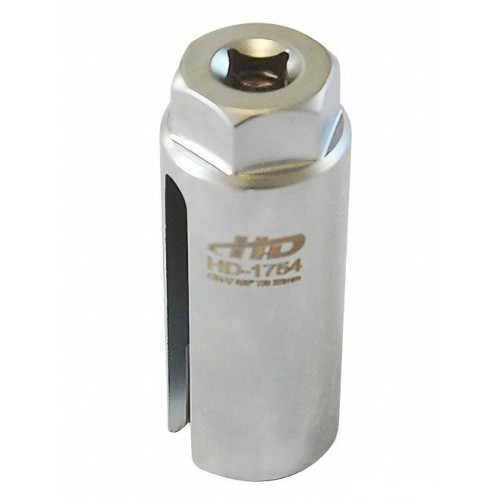 Головка для откручивания кислородных датчиков (лямбда-зонд) 22мм, L80мм, 3/8" CrV "H-D"